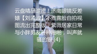 云盘精品泄密！济南眼镜反差婊【刘孟淑】不雅露脸自拍视图流出完整版，紫薇居家日常与小胖男友各种啪啪，叫声就骚的狠 (4)